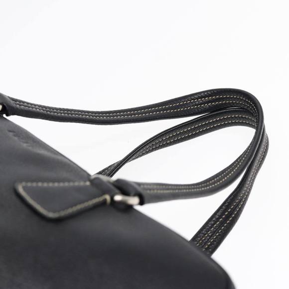 PRADA Tote Bag Leather Black Silver Auth bs16964 - Picture 14 of 16